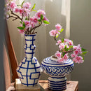 Small Peach Blossom Flower Stem 16.5" Tall