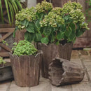 Spliced Solid Wood Planter Round
