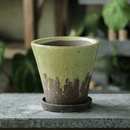 Weathered Heritage Flower Pot with Saucer