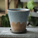 Weathered Heritage Flower Pot with Saucer