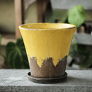 Weathered Heritage Flower Pot with Saucer