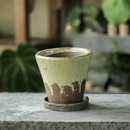 Weathered Heritage Flower Pot with Saucer