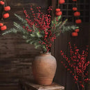 Faux Red Winterberry Stem