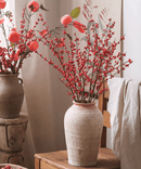 Faux Red Winterberry Stem
