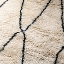 Monochrome Mirage - Luxury Shag Moroccan Runner Rug