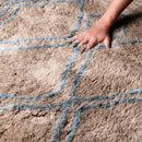 Oceanic Lattice - Luxury Shag Moroccan Rug
