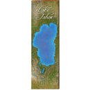 Lake Tahoe Map Home Decor Art Print on Real Wood