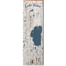 Lake Tahoe Navy & White Map | Wall Art Print on Real Wood