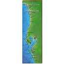 Crystal River to Tampa Bay Map | Wall Art Print on Real Wood