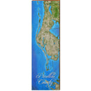 Pinellas County Map Home Decor Art Print on Real Wood