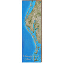 Clearwater Beach to Tierra Verde, Florida Map Wooden Sign | Wall Art Print on Real Wood
