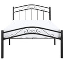 Twin size Black Metal Platform Bed with Headboard and Footboard