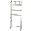 Bathroom Space Saving Over the Toilet Linen Tower Shelving Unit in Nickel Finish