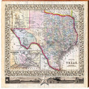 Texas State Map | Wall Art Print on Real Wood