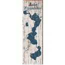 Lake Tippecanoe Shabby Map Home Decor Art Print on Real Wood