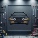 1975 OPEL Commodore B Coupe GSE Construction Front View Metal Neon Car Wall Art - MTN0163