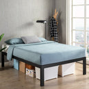 Twin size 18 Inch Easy Assemble Metal Platform Bed Frame Wooden Slats