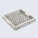 Decorative Tray Moroccan Pattern Bone & Resin Inlay Collection in 3 Sizes, Black & White