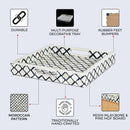 Decorative Tray Moroccan Pattern Bone & Resin Inlay Collection in 11x17 inches