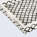 Decorative Tray Moroccan Pattern Bone & Resin Inlay Collection in 3 Sizes, Black & White