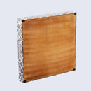Decorative Tray Moroccan Pattern Bone & Resin Inlay Collection in 3 Sizes, Grey & White