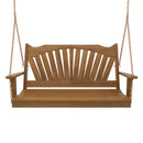 Keystone Amish Co. 4 Foot Sunburst Red Cedar Porch Swing With Cupholders