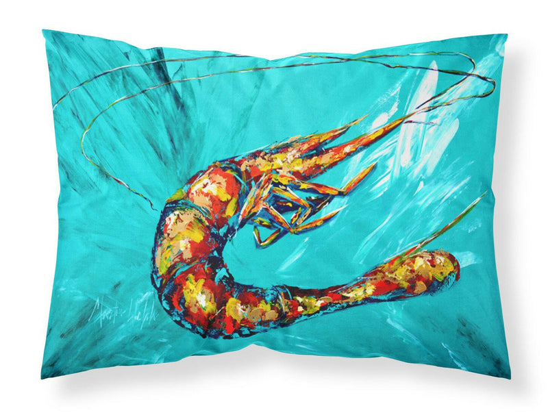 Shrimp Teal Shrimp Moisture wicking Fabric standard pillowcase