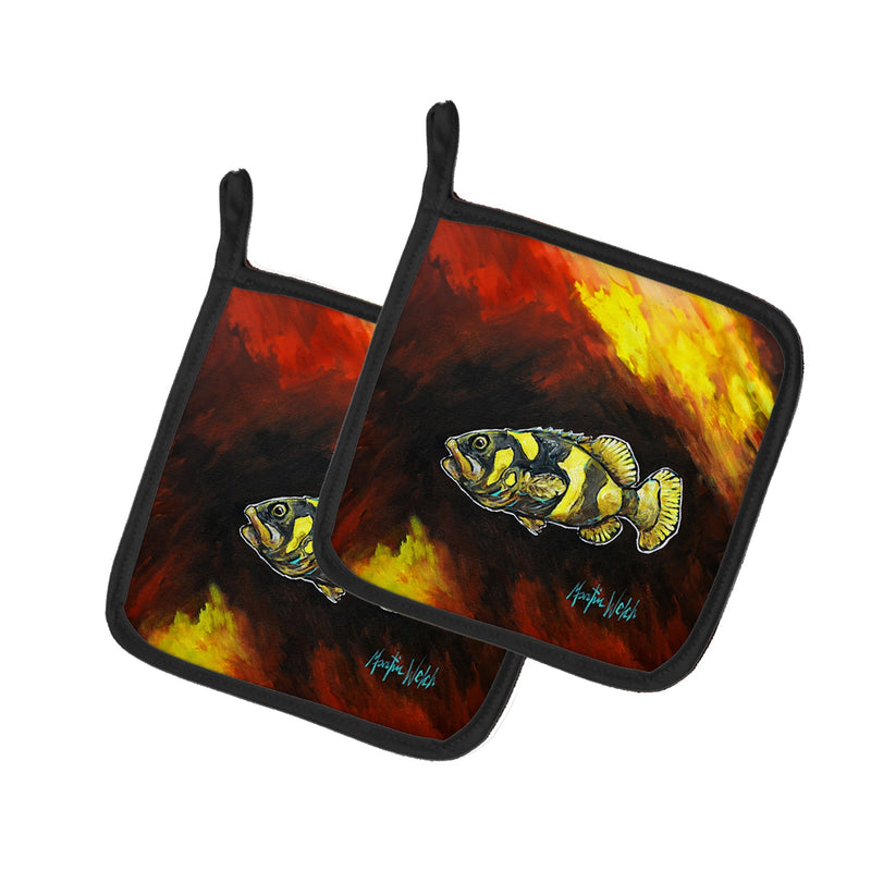 Bumblebee Fish Pair of Pot Holders