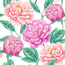 Elegant Modern Pink Peonies Wallpaper