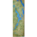 Lake Winnisquam Map Home Decor Art Print on Real Wood