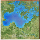 Lake of The Woods Map Home Decor Art Print on Real Wood