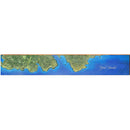 York Harbor, Maine Satellite Styled Map Large Horizontal Wall Art | Wall Art Print on Real Wood