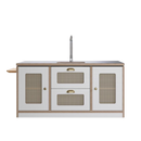 Macedon Breakfast Bar – Modern Play Island with Stools Included