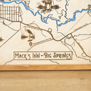 Mack's Inn - Big Springs Topo Map Sign | Laser Engraved & Framed Wall Art
