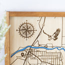 Mack's Inn - Big Springs Topo Map Sign | Laser Engraved & Framed Wall Art