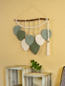 Macrame Leaf Hanging Tassel Tone Green