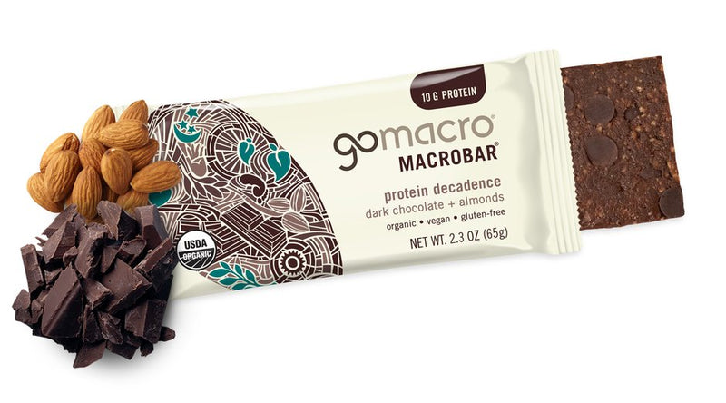 Gomacro Organic Dark Chocolate Almonds Protein Bar - 12 Pack - 2.3 Oz Each