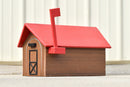 Heavy Duty Handcrafted Poly USPS Mailbox Mahogany/Red