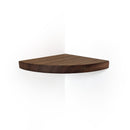 Floating Corner Shelf with Cord Hole in Mahogany
