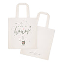 Champagne Celebration Maid of Honor Wedding Cotton Canvas Tote Bag
