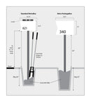 UpTown Box Locking Package Dropbox in TEXTURED GRAY METALLIC - Modern Mailbox