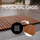 Wyoming Oiled Teak Shower and Bath String Mat 31.4″ x 19.6″