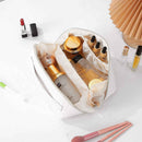 Water Resist PU Leather Makeup Bag Large Capacity Travel Toiletry Pouch