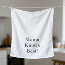 Mama Knows Best Thirsty Boy Dish Towel or Burp Cloth | Cotton Flour Sack Kitchen Towel | 30" x 30"