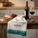 Mama Needs Some Wine Bright Funny Snarky Dish Cloth Towel