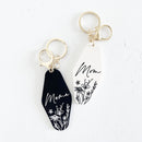 Mom Retro Motel Keychain