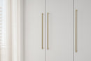 Brushed Gold "Manor" Knurled Cabinet Knobs and Drawer Pulls