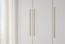 Knurled Brushed Gold "Manor" Cabinet Knobs and Drawer Pulls