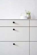 Matte Black "Manor" Knurled Cabinet Knobs and Drawer Pulls