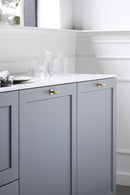 Knurled Brushed Gold "Manor" Cabinet Knobs and Drawer Pulls